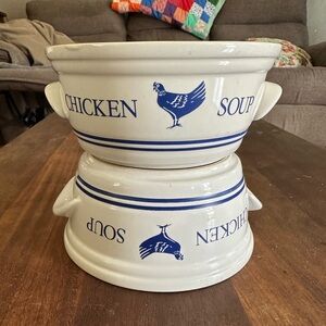 Vintage 1980s FTD chicken soup bowls (set of 2)